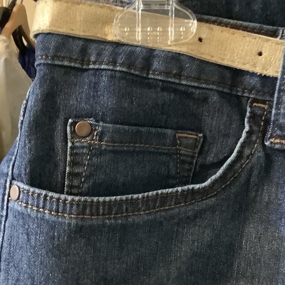 Lee Women's mid rise stretch Blue Ankle Jeans,8 - Picture 5 of 9